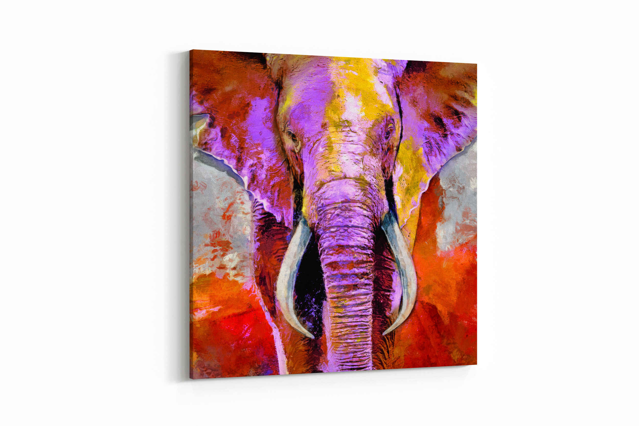 Modern-Oil-Painting-Of-Colorful-Elephant_03