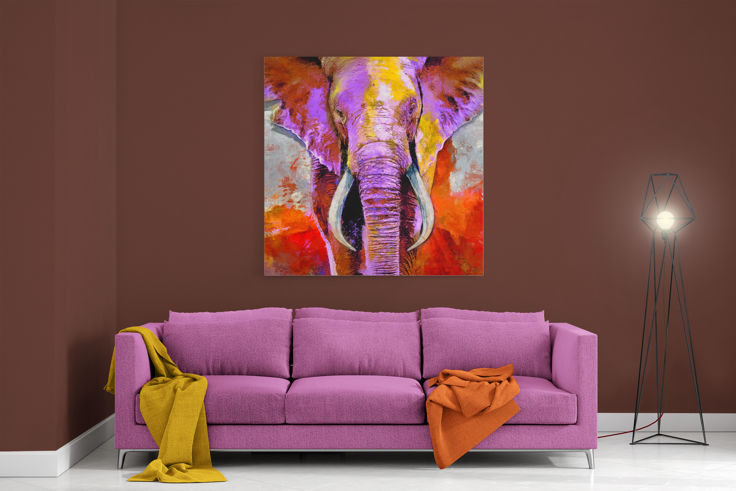Modern-Oil-Painting-Of-Colorful-Elephant_04