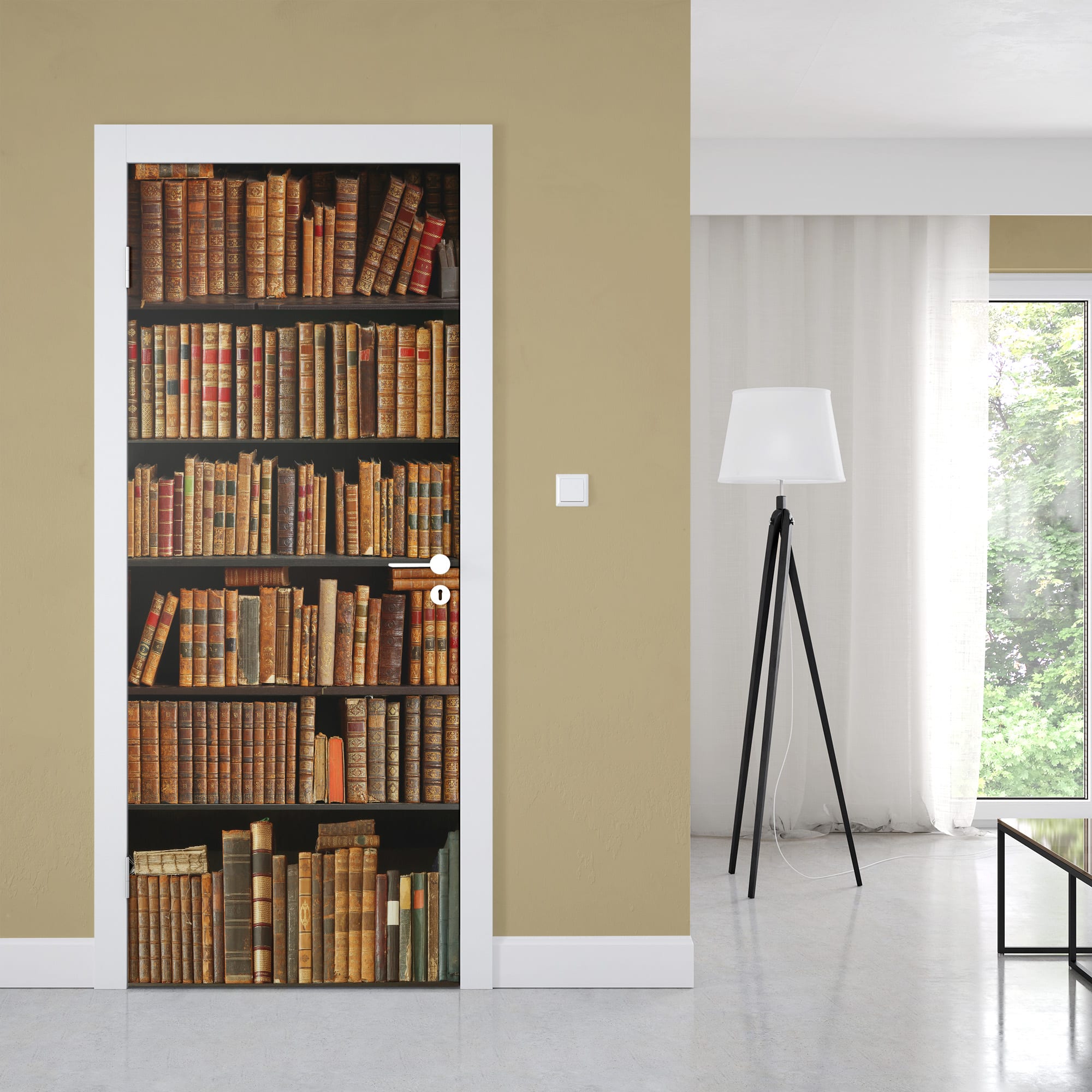 Door_Mural_Books-Shelf_Pattern_01