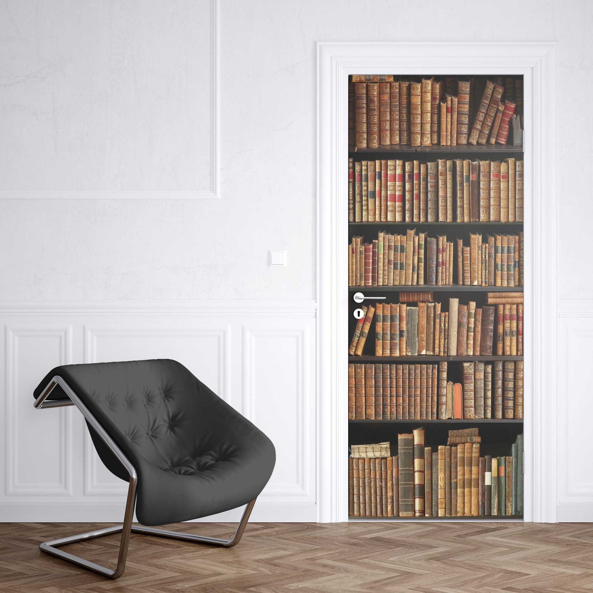 Door_Mural_Books-Shelf_Pattern_02