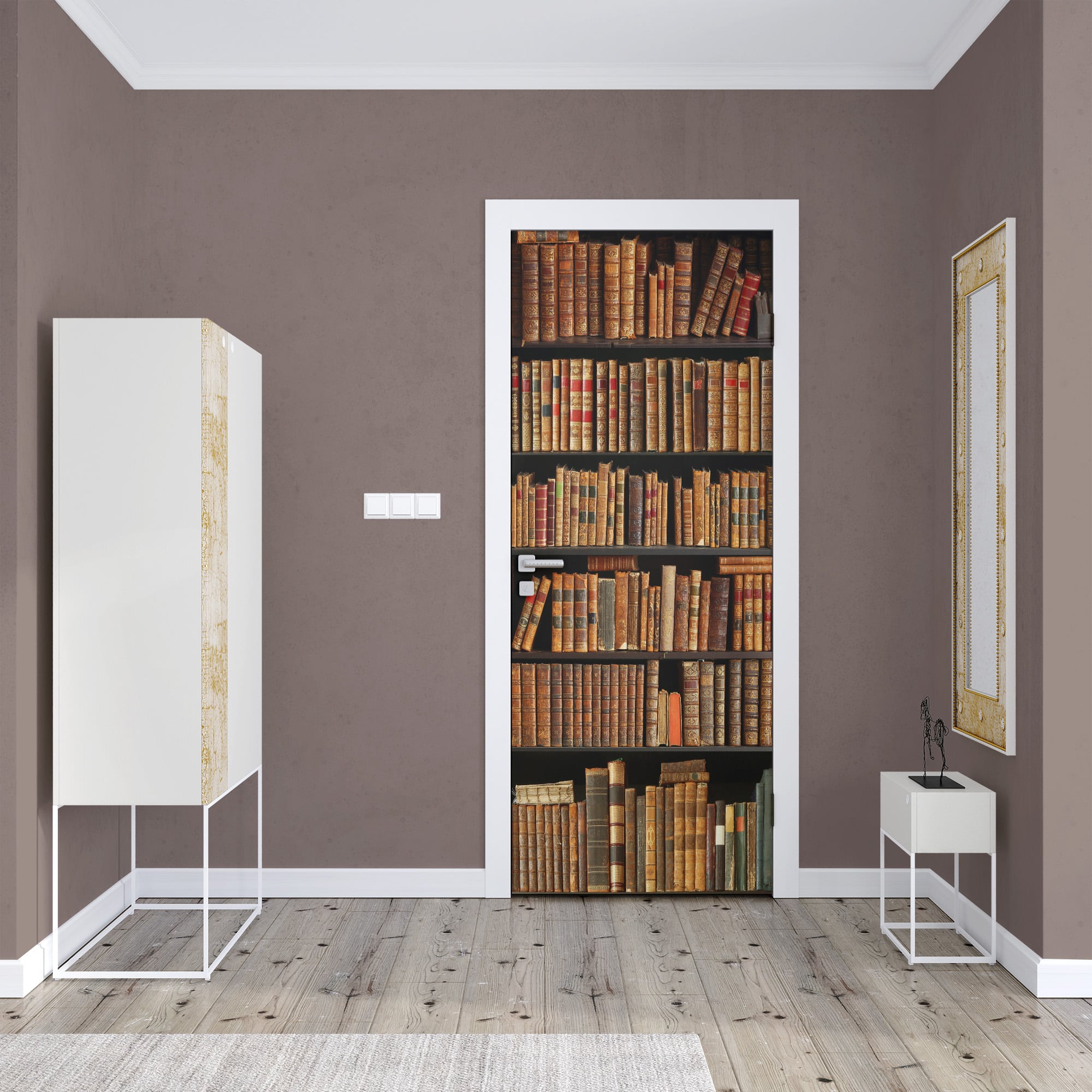 Door_Mural_Books-Shelf_Pattern_04