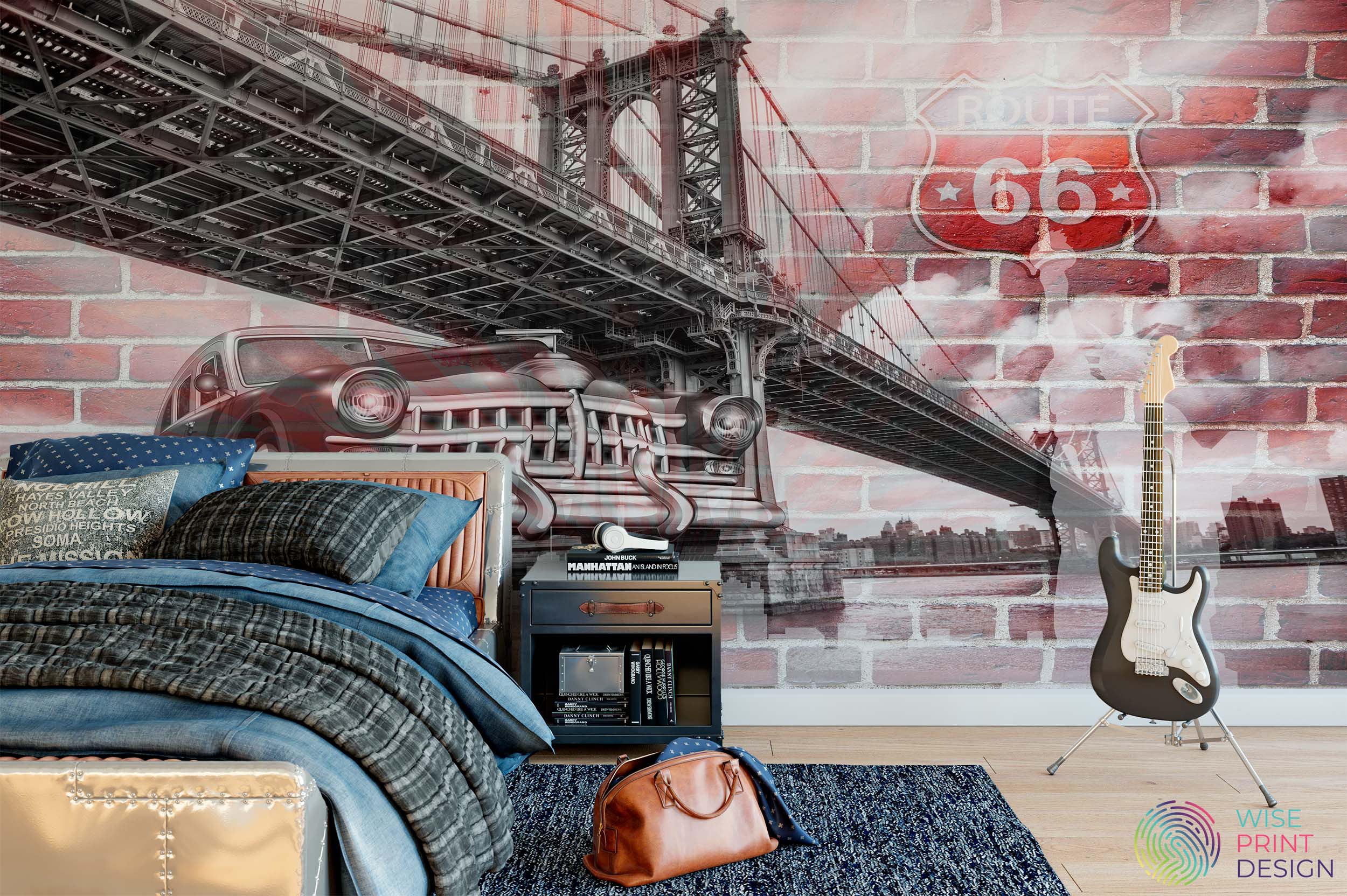 Brooklyn_Bridge_And_Classic_Car_And_Brick_Wall_Mural_05