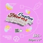 200 Custom Vinyl Stickers